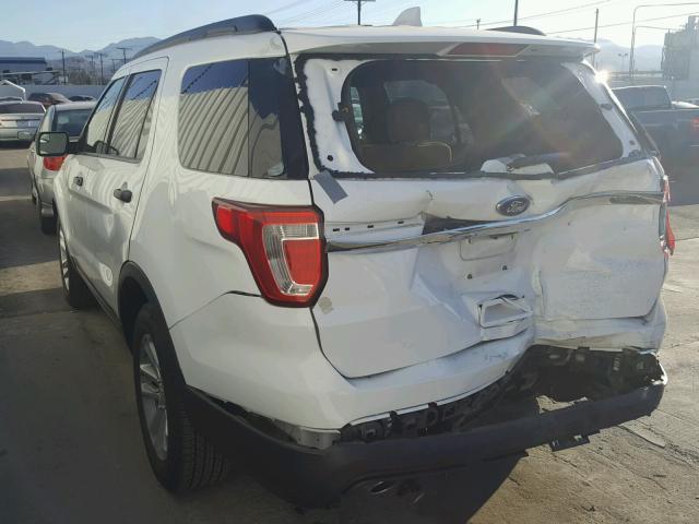 1FM5K7B80GGD29189 - 2016 FORD EXPLORER WHITE photo 3