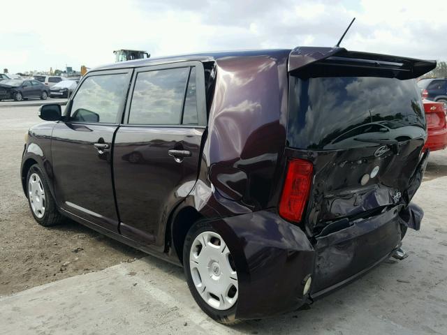 JTLKE50E381004461 - 2008 SCION XB MAROON photo 3