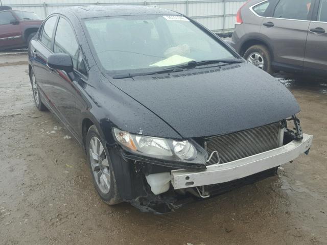 19XFA1F86BE002498 - 2011 HONDA CIVIC EX შავი ფოტო 1