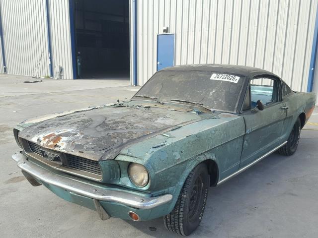 6T09T158279 - 1966 FORD MUSTANG TURQUOISE photo 2