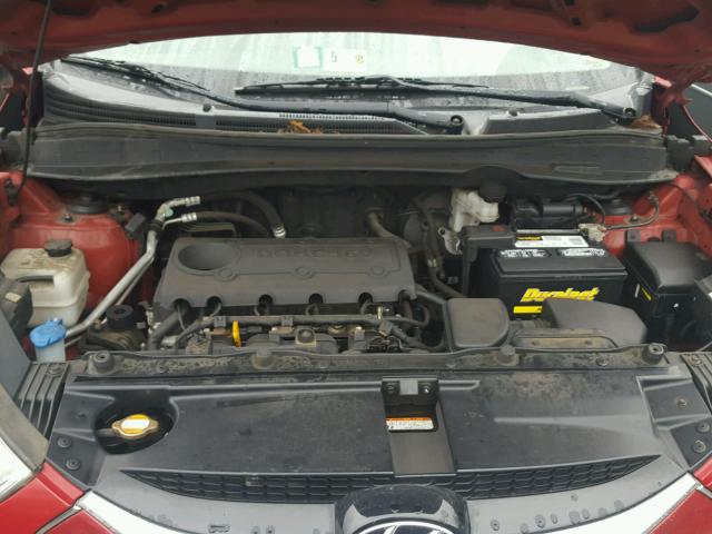 KM8JUCAC6AU023212 - 2010 HYUNDAI TUCSON GLS RED photo 7