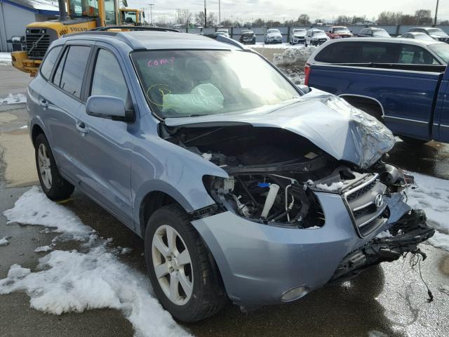 5NMSH73E29H323948 - 2009 HYUNDAI SANTA FE S BLUE photo 1