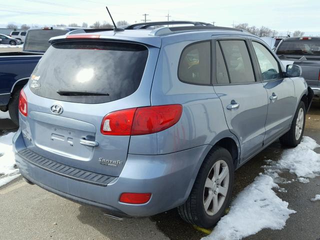 5NMSH73E29H323948 - 2009 HYUNDAI SANTA FE S BLUE photo 4