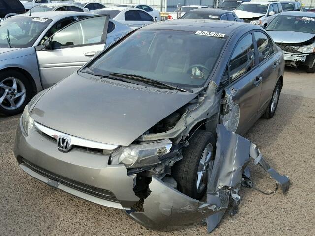 1HGFA16858L061365 - 2008 HONDA CIVIC EX GRAY photo 2