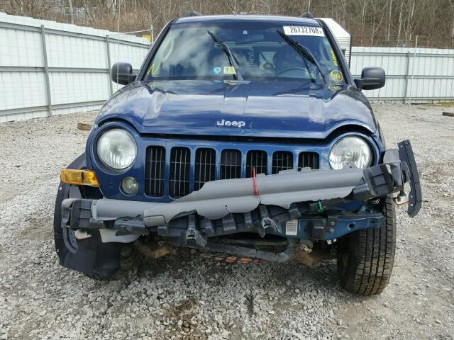 1J4GL48K55W518784 - 2005 JEEP LIBERTY SP BLUE photo 9