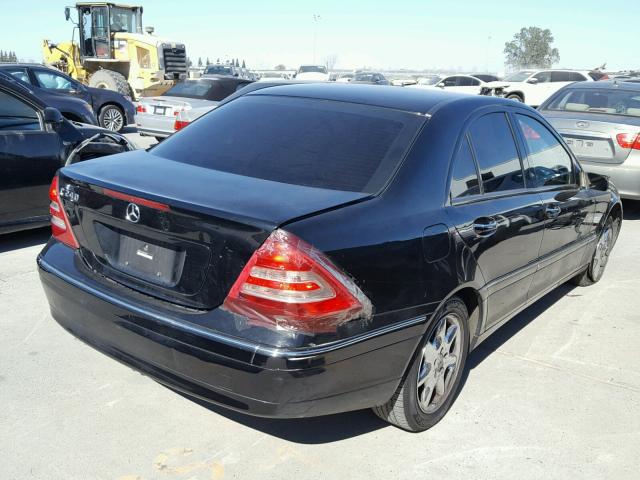 WDBRF61J23A436782 - 2003 MERCEDES-BENZ C 240 BLACK photo 4