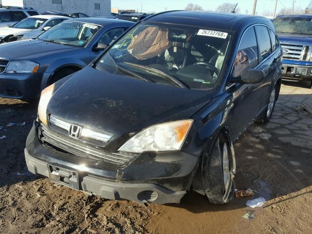 JHLRE48769C000990 - 2009 HONDA CR-V EXL BLACK photo 2