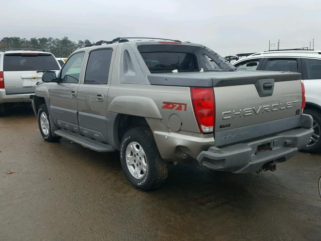 3GNEK13T42G230657 - 2002 CHEVROLET AVALANCHE GRAY photo 3