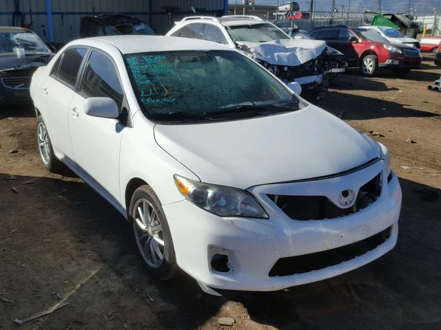 2T1BU4EE2BC589683 - 2011 TOYOTA COROLLA BA WHITE photo 1