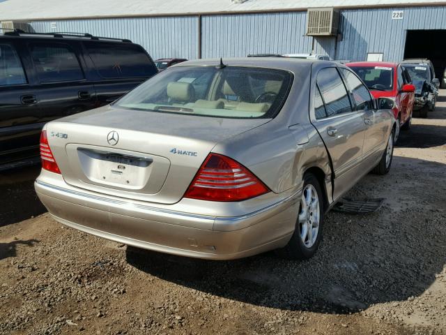 WDBNG83J83A382747 - 2003 MERCEDES-BENZ S 430 4MAT GOLD photo 4