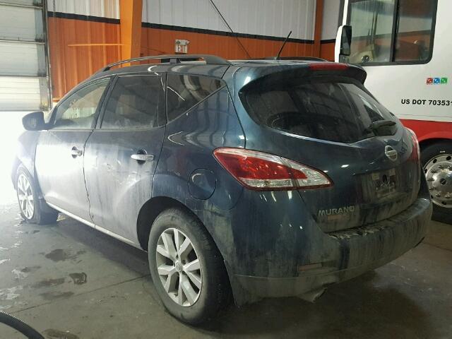 JN8AZ1MW6DW310336 - 2013 NISSAN MURANO S BLUE photo 3