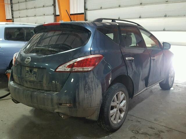 JN8AZ1MW6DW310336 - 2013 NISSAN MURANO S BLUE photo 4