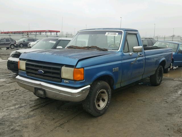 1FTDF15Y3JNB03776 - 1988 FORD F150 BLUE photo 2