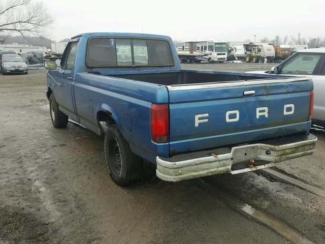 1FTDF15Y3JNB03776 - 1988 FORD F150 BLUE photo 3