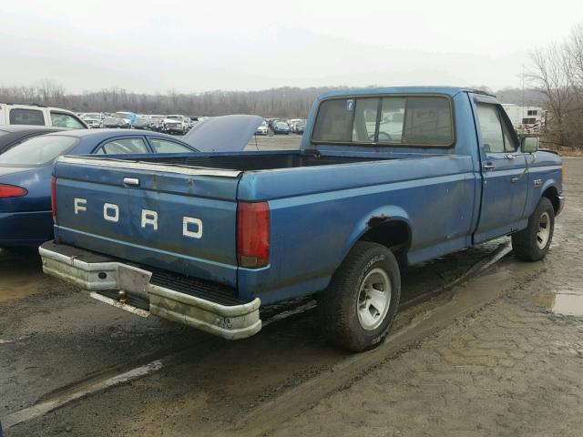 1FTDF15Y3JNB03776 - 1988 FORD F150 BLUE photo 4