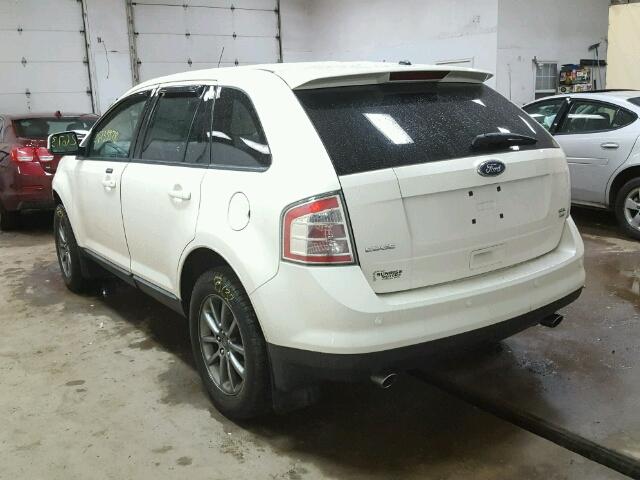 2FMDK48C98BA65629 - 2008 FORD EDGE SEL WHITE photo 3