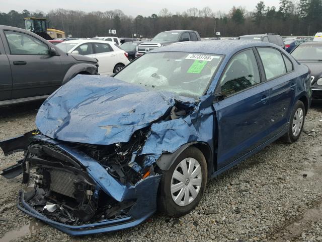 3VW267AJ4GM255231 - 2016 VOLKSWAGEN JETTA S BLUE photo 2