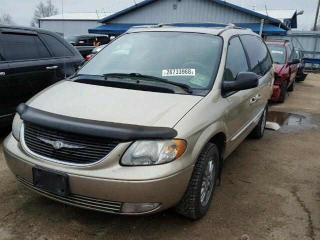 2C8GP64L73R150679 - 2003 CHRYSLER TOWN & COU GOLD photo 2