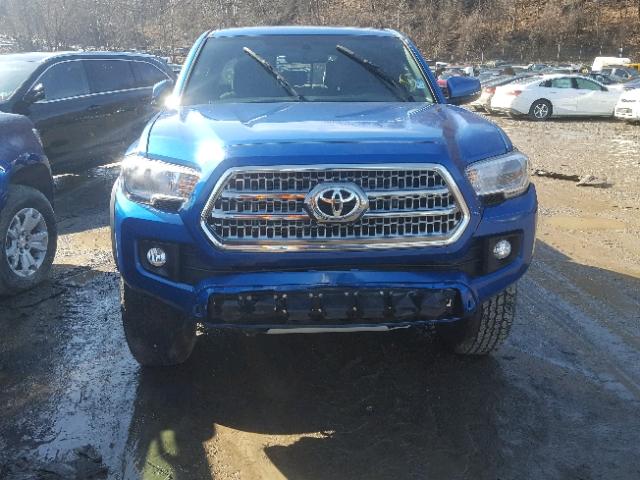 5TFCZ5AN1HX080616 - 2017 TOYOTA TACOMA DOU BLUE photo 9