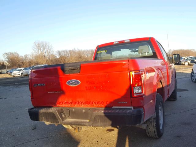 1FTMF1C80GKF73311 - 2016 FORD F150 RED photo 4