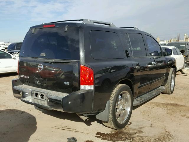 5N1AA08A17N711973 - 2007 NISSAN ARMADA SE BLACK photo 4