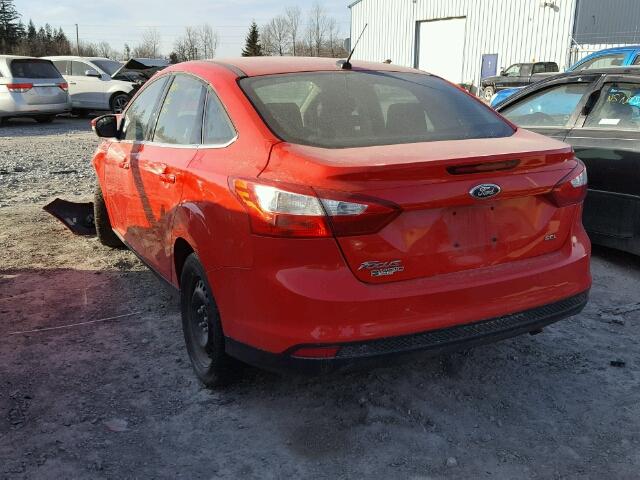 1FAHP3H24CL124142 - 2012 FORD FOCUS SEL RED photo 3