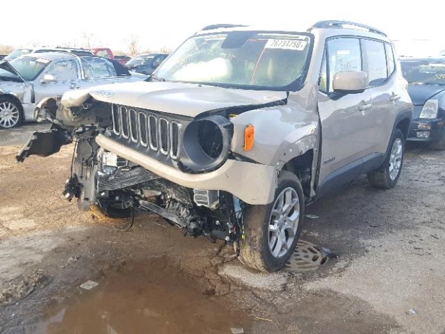 ZACCJBBT0FPB61235 - 2015 JEEP RENEGADE L TAN photo 2