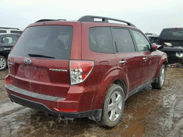 JF2SH6DC4AH916886 - 2010 SUBARU FORESTER 2 RED photo 4