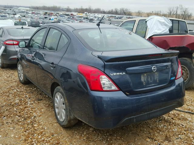 3N1CN7AP1FL886783 - 2015 NISSAN VERSA S BLUE photo 3