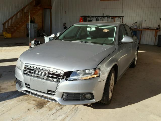 WAULF78K19N017879 - 2009 AUDI A4 2.0T QU SILVER photo 2