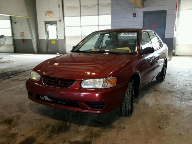 2T1BR12E61C392874 - 2001 TOYOTA COROLLA CE MAROON photo 2