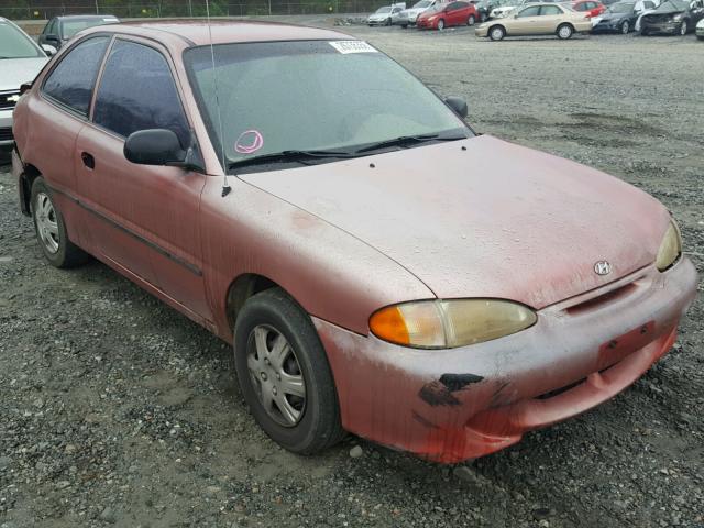 KMHVD14N4TU098173 - 1996 HYUNDAI ACCENT BAS RED photo 1