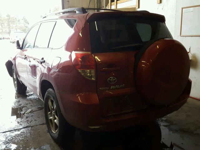 JTMZD33V286078955 - 2008 TOYOTA RAV4 RED photo 3