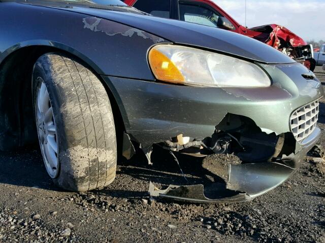 1C3EL55R12N155930 - 2002 CHRYSLER SEBRING LX CHARCOAL photo 9