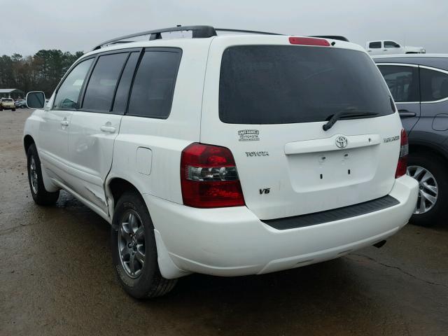 JTEGP21A150076973 - 2005 TOYOTA HIGHLANDER WHITE photo 3