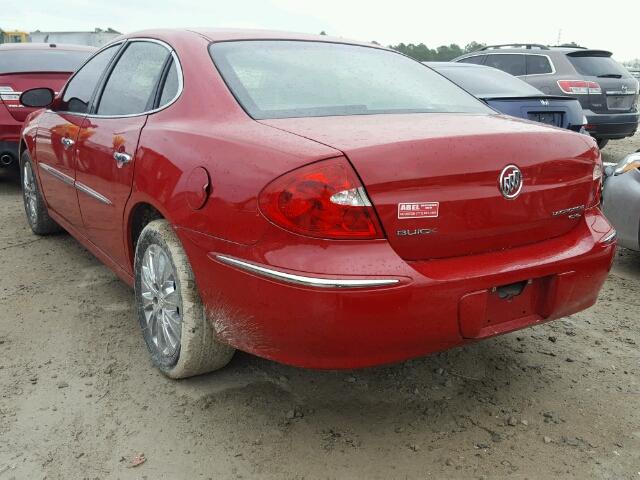 2G4WD582681144780 - 2008 BUICK LACROSSE C RED photo 3