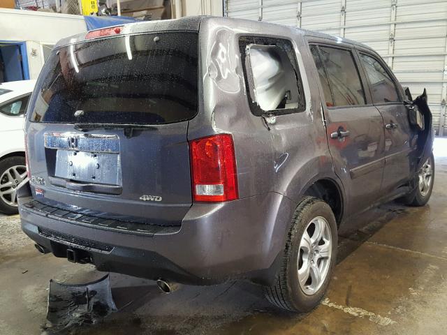 5FNYF4H45FB033716 - 2015 HONDA PILOT EX GRAY photo 4