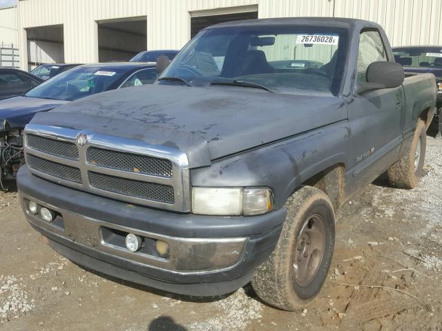 1B7HC16Z9YS576076 - 2000 DODGE RAM 1500 BLACK photo 2