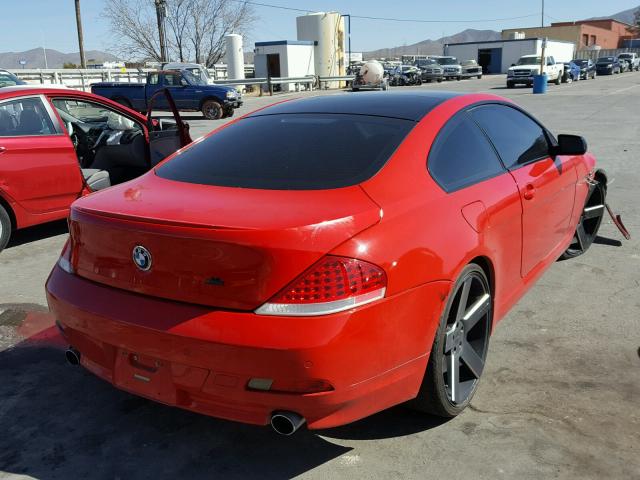 WBAEH73415B192818 - 2005 BMW 645 CI AUT RED photo 4