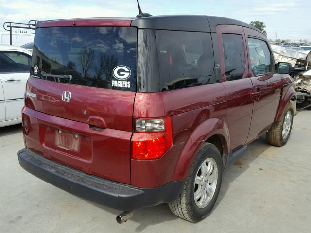 5J6YH28776L016836 - 2006 HONDA ELEMENT EX MAROON photo 4