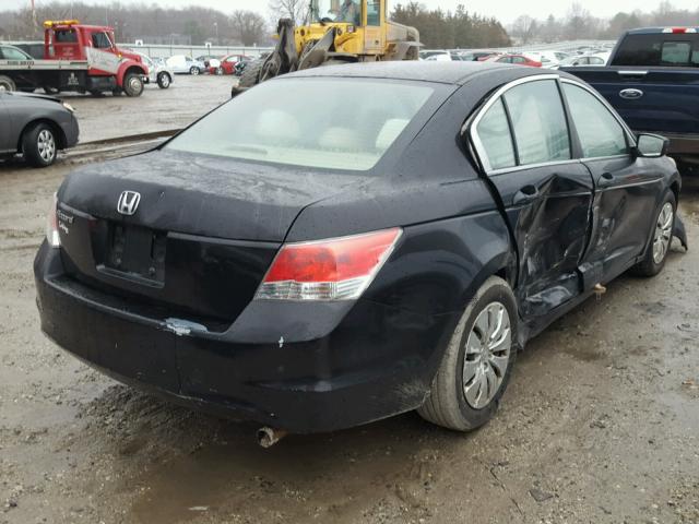 1HGCP2F37AA111535 - 2010 HONDA ACCORD LX BLACK photo 4