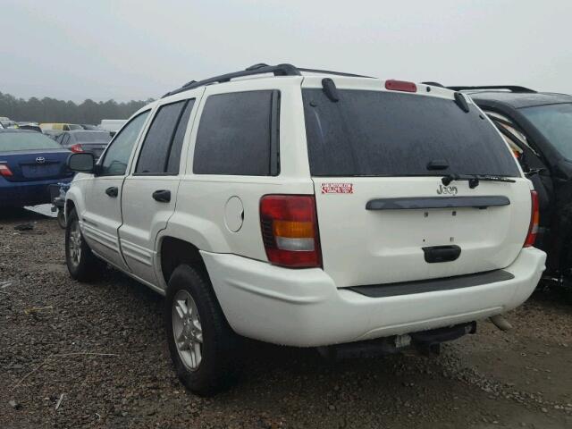 1J4GX48S64C169106 - 2004 JEEP GRAND CHER WHITE photo 3