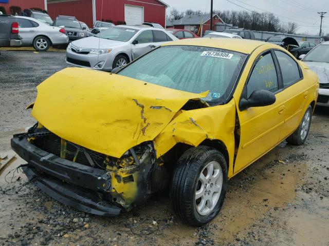 1B3ES56C03D144838 - 2003 DODGE NEON SXT YELLOW photo 2