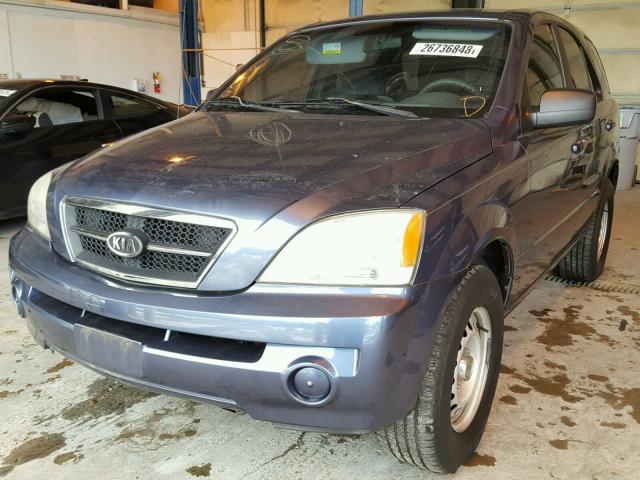 KNDJD733635175089 - 2003 KIA SORENTO EX BLUE photo 2