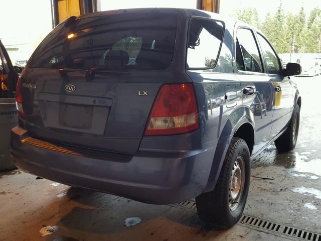 KNDJD733635175089 - 2003 KIA SORENTO EX BLUE photo 4