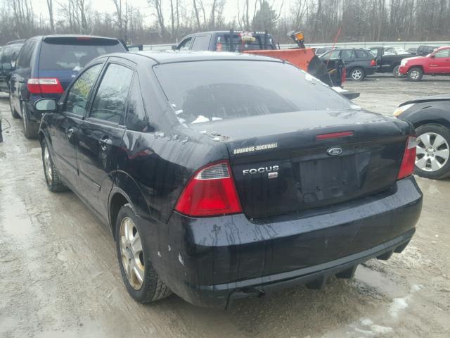 1FAFP38Z47W234777 - 2007 FORD FOCUS ST BLACK photo 3