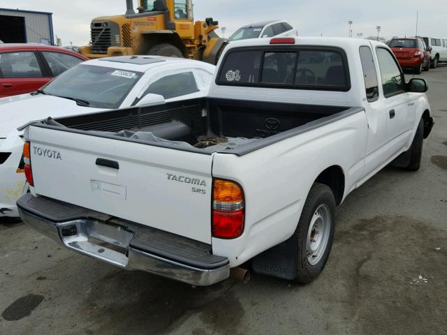 5TEVL52N34Z419792 - 2004 TOYOTA TACOMA XTR WHITE photo 4