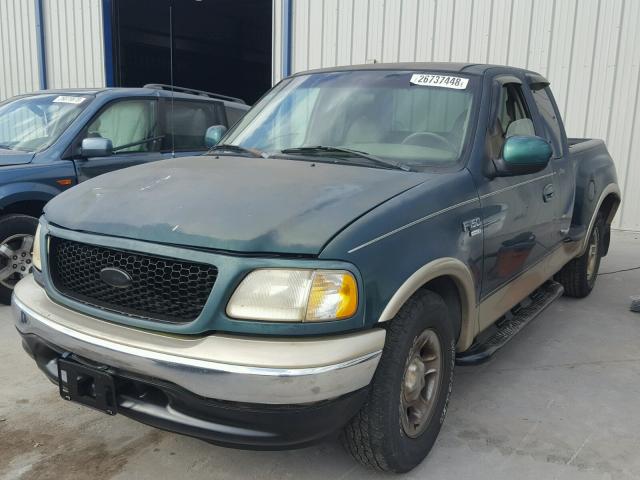 2FTRX07L3YCA29841 - 2000 FORD F150 GREEN photo 2