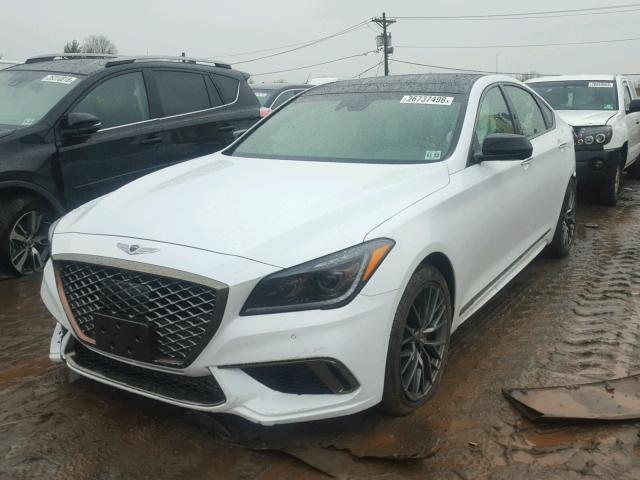 KMHGN4JB4JU248958 - 2018 GENESIS G80 SPORT WHITE photo 2