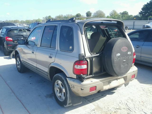 KNDJA723325143273 - 2002 KIA SPORTAGE TAN photo 3